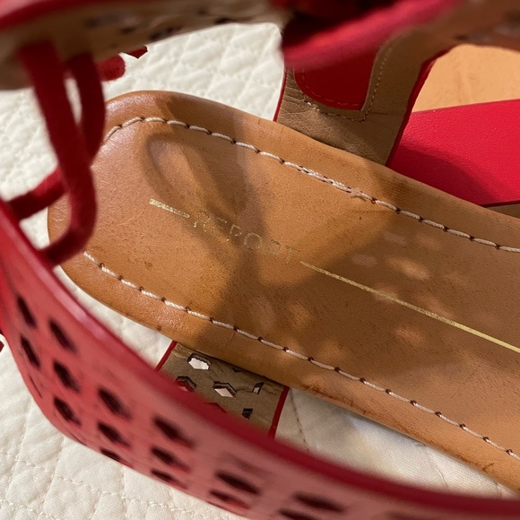 Stitch Fix Report Genna Sandals Women’s Red Cutout & Tie Back Size 7 - Picture 9 of 9